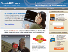 Tablet Screenshot of global-wills.com